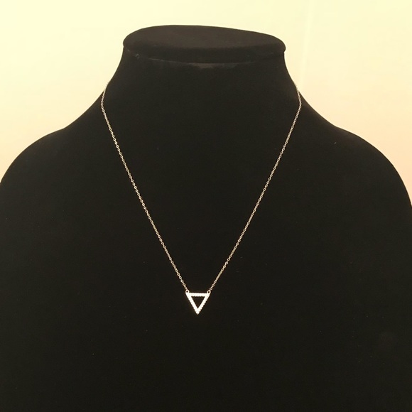 Sterling Silver Geometric Necklace - Picture 2 of 2